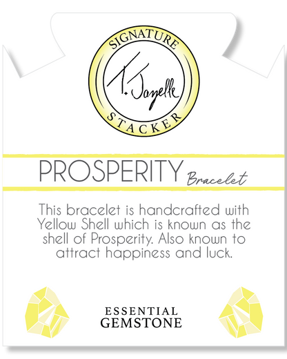 Defining Bracelet- Prosperity Bracelet with Yellow Shell Gemstones