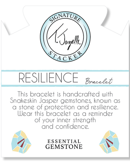 Defining Bracelet- Resilience Bracelet with Snakeskin Jasper Gemstones