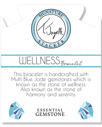 Defining Bracelet- Wellness Bracelet with Multi Blue Jade Gemstones