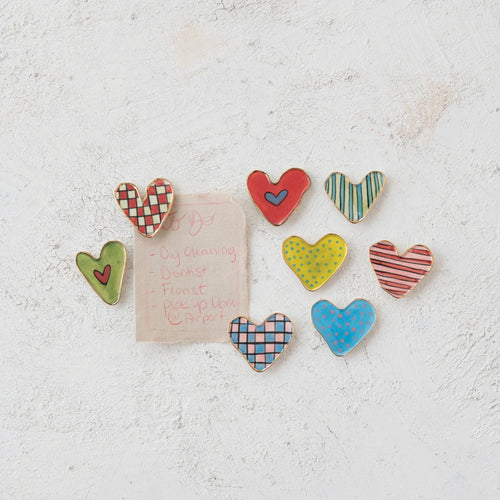 Polka Dot Heart Magnet