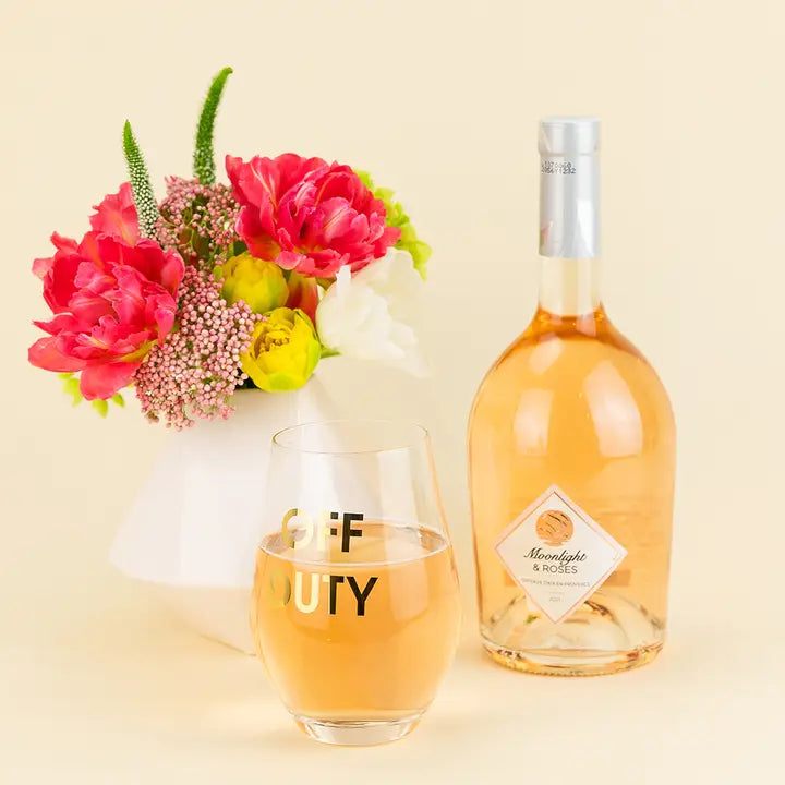 Off Duty Wine Glass