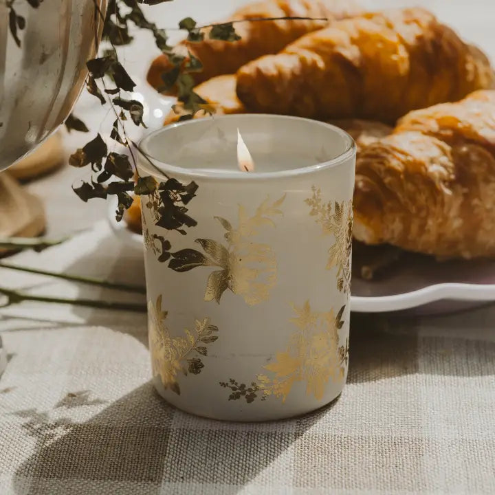 Gold Delft Candle
