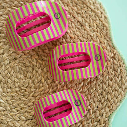 Medium Round Flat Hair Clip (Summer Crush)