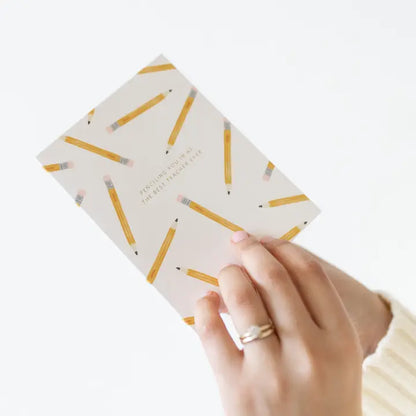 Pencil Teacher Card