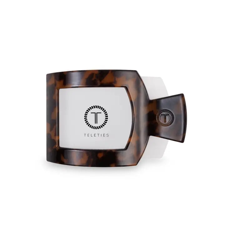 Medium Square Flat Hair Clip (Tortoise)