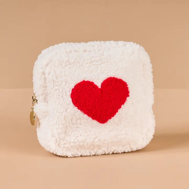 Red Heart Square Teddy Pouch