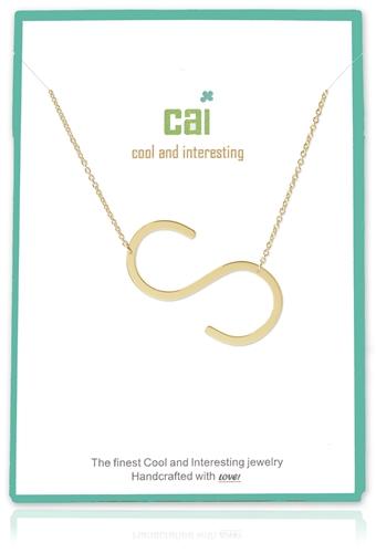 Gold Large Initial Necklace