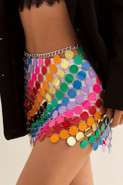 Rainbow Disco Skirt