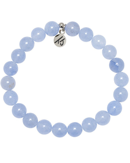 Defining Bracelet- Fortune Bracelet with Sky Blue Jade Gemstones