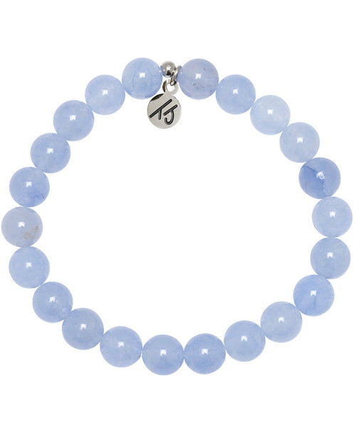 Defining Bracelet- Fortune Bracelet with Sky Blue Jade Gemstones